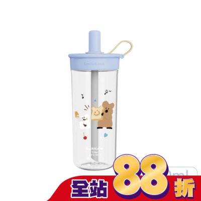 LOCK&LOCK樂扣樂扣 樂扣樂扣嚼對FUN飲吸管杯750ml/呆萌町/藍