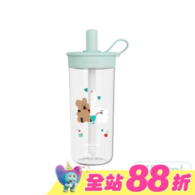 LOCK&LOCK樂扣樂扣 - 樂扣樂扣嚼對FUN飲吸管杯750ml/呆萌町/綠