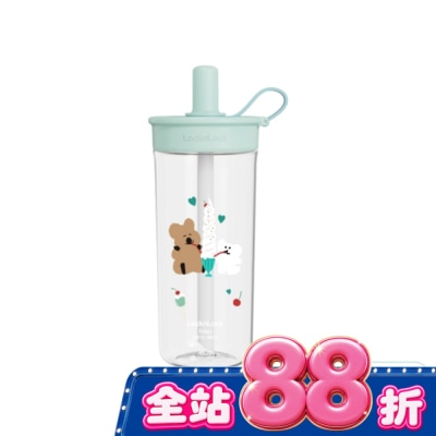 LOCK&LOCK樂扣樂扣 - 樂扣樂扣嚼對FUN飲吸管杯750ml/呆萌町/綠 image