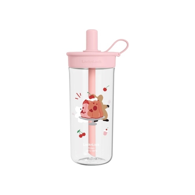 樂扣樂扣嚼對FUN飲吸管杯750ml/呆萌町/粉