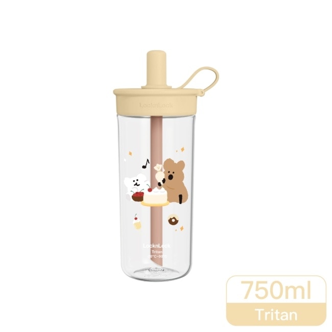 樂扣樂扣嚼對FUN飲吸管杯750ml/呆萌町/黃