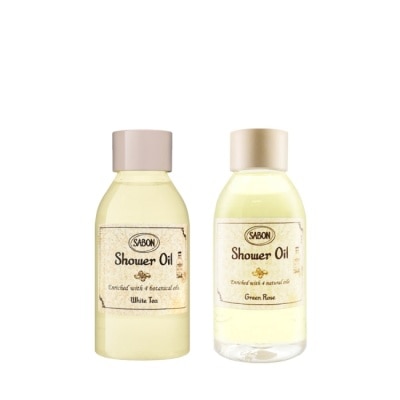 SABON SABON 白茶沐浴油 100ml +綠玫瑰沐浴油 100ml #新版