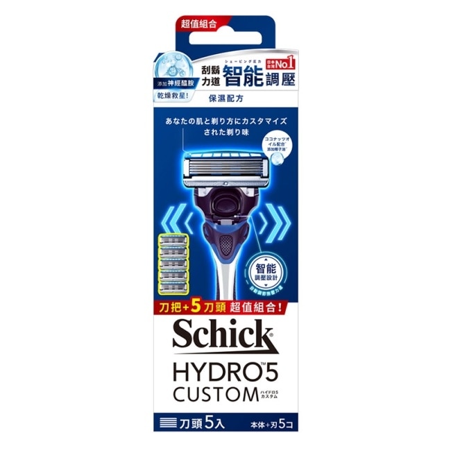 舒適 水次元 5  辨型刮鬍刀保濕配方1刀把5刀片