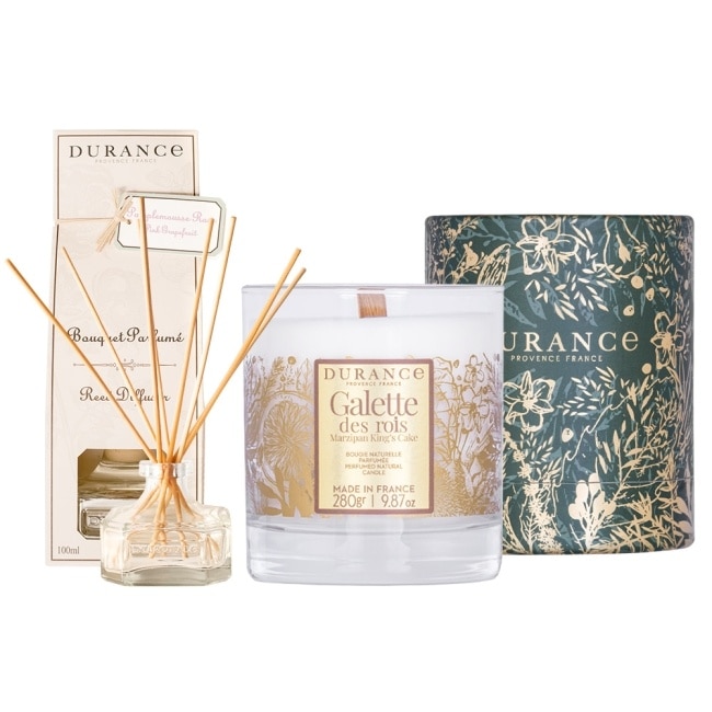 DURANCE 聖誕節慶香氣蠟燭280g-國王派(加贈大地擴香組100ml)-專櫃公司貨