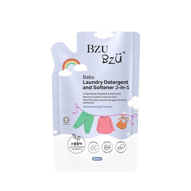 BZU BZU 嬰幼兒衣物洗衣精補充包 800ml