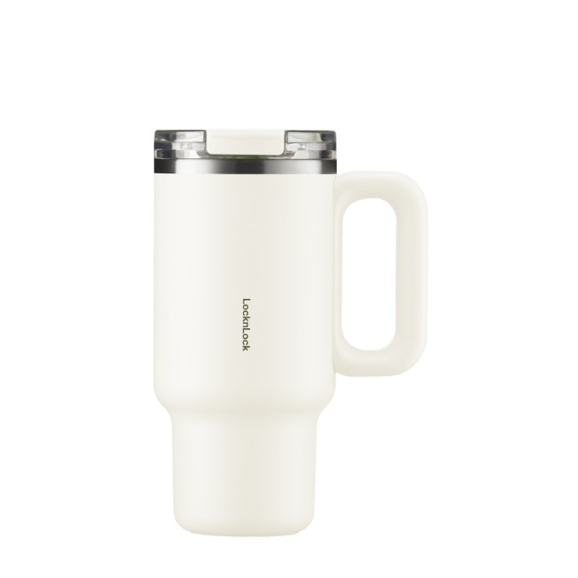 樂扣樂扣都會大師手感隨行杯/900ml/奶泡白