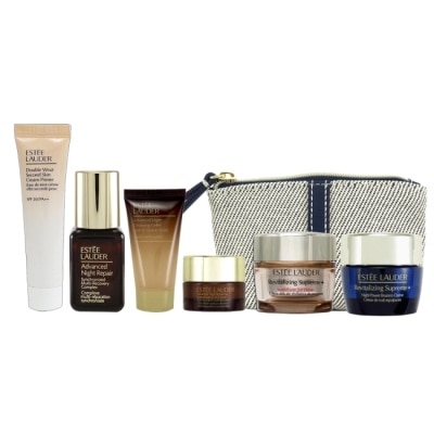 ESTEE LAUDER 雅詩蘭黛 雅詩蘭黛保養組(乖乖乳15ml+眼霜5ml+潔顏蜜30ml+特潤15ml+膠原霜15ml+一夜霜15ml+小包)