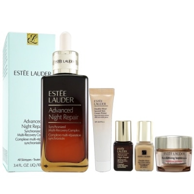 ESTEE LAUDER 雅詩蘭黛 - 雅詩蘭黛小棕瓶粉持久粉底組(特100ml+粉底7ml+特潤7ml+乖乖乳15ml+膠原霜15ml)