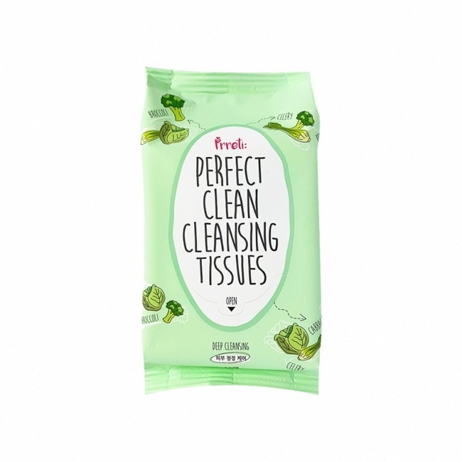 【韓國 PRRETI】蔬果淨顏卸妝濕巾30片X3