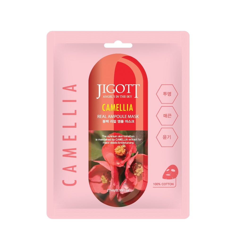 【韓國 JIGOTT】鎖水保濕安瓶面膜 山茶花 27mlX30片