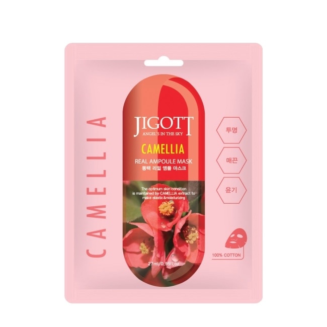 【韓國 JIGOTT】鎖水保濕安瓶面膜 山茶花 27mlX30片