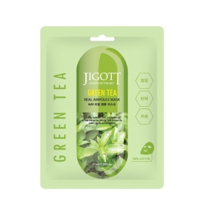 JIGOTT 【韓國 JIGOTT】鎖水保濕安瓶面膜 綠茶 27mlX30片
