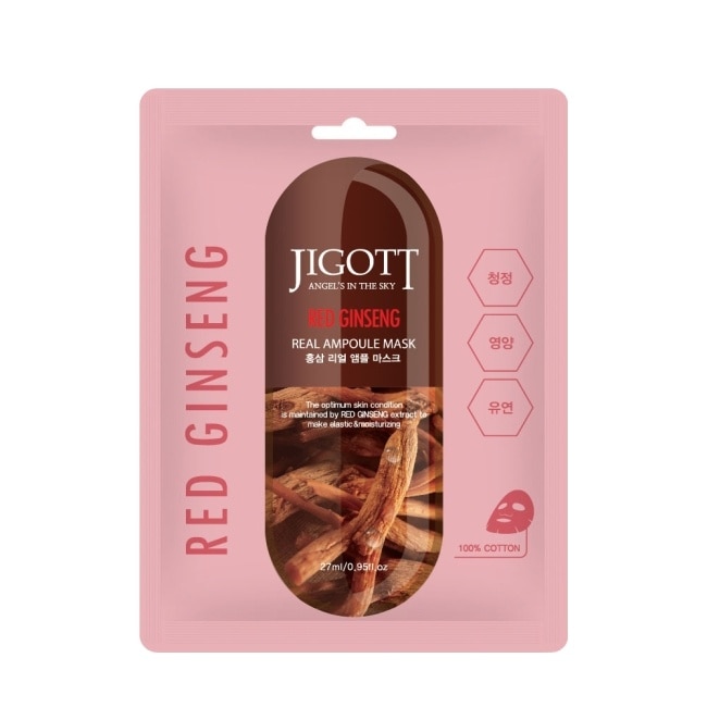 【韓國 JIGOTT】鎖水保濕安瓶面膜 紅蔘 27mlX30片