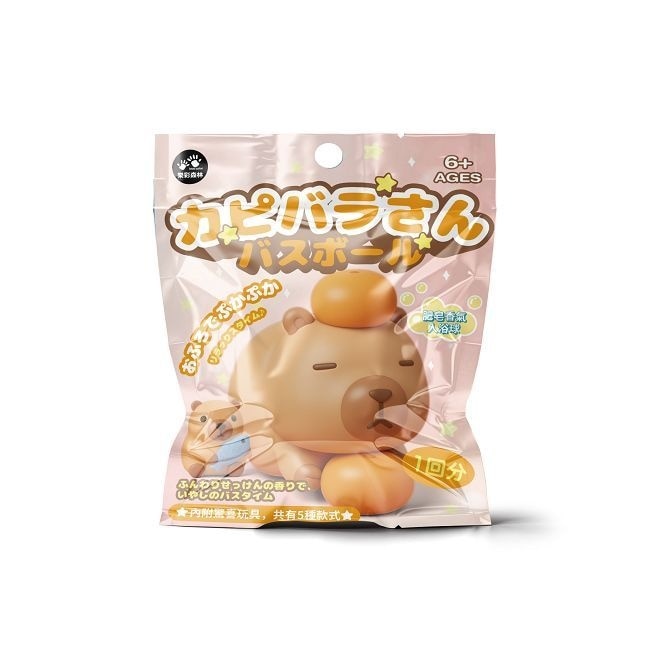 日式療癒泡澡入浴球50g(卡皮巴拉)