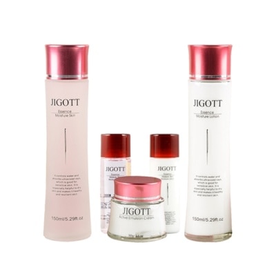 JIGOTT 【韓國 JIGOTT】植物精華玻尿酸禮盒五件組 (化妝水150ml+30ml、乳液150ml+30ml、面霜50ml)