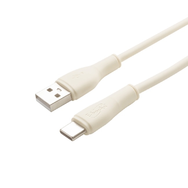 E-books XA68 【台灣製造】 USB-A to C 60W充電傳輸線-奶茶