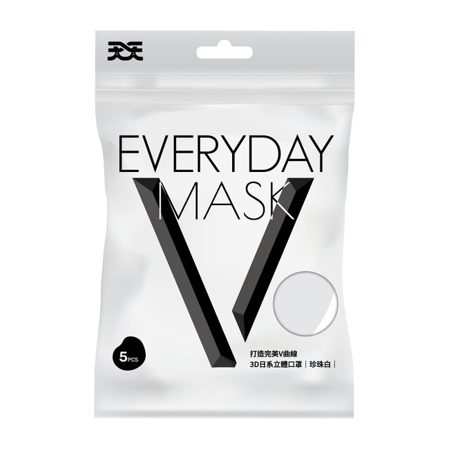 天天 3D V立體口罩 耳繩款 5入/袋 (顏色隨機出貨)