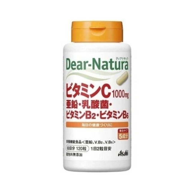 Asahi 朝日 Dear Natura 維生素C鋅乳酸菌維生素B 120錠瓶