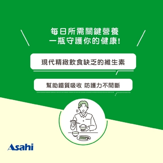 Asahi 朝日 Dear Natura 維生素C鋅乳酸菌維生素B 120錠瓶