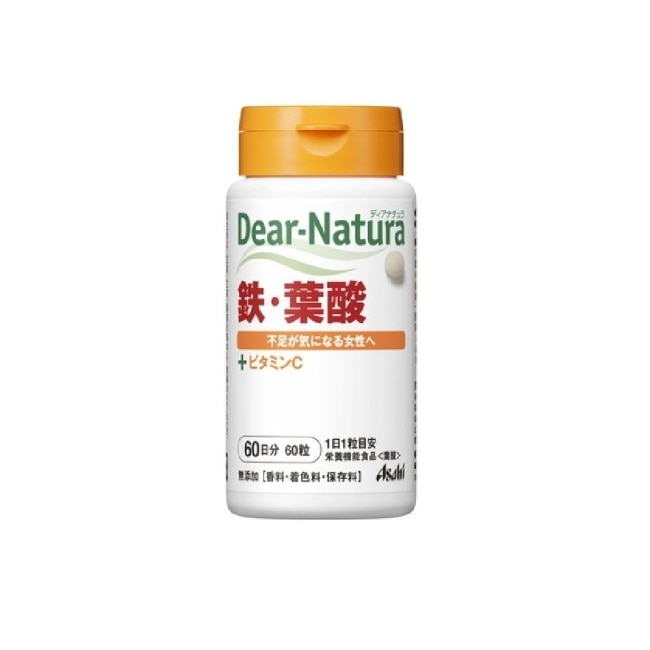 Asahi 朝日Dear-Natura鐵+葉酸 60粒60天份