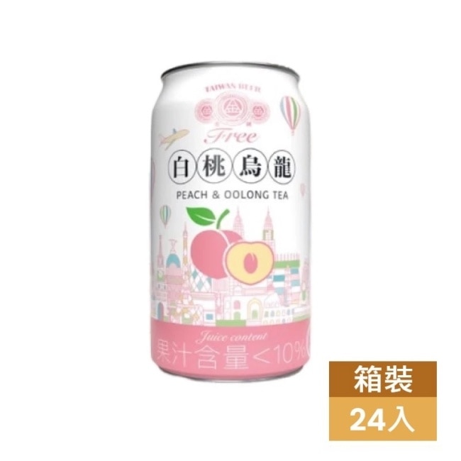 金牌FREE啤酒風味飲料(6入X4組)白桃烏龍 箱購 image