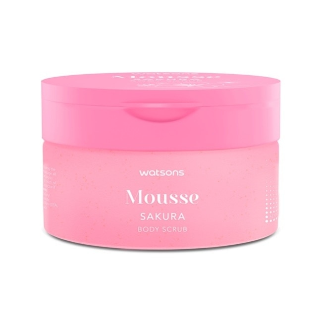 屈臣氏櫻花慕斯去角質身體磨砂膏280g