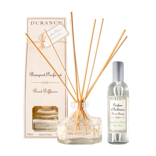 DURANCE朵昂思 香氛居家儀式組-青檸薄荷香氛噴霧(100ml)+山茶花擴香(100ml)-Tester-專櫃公司貨