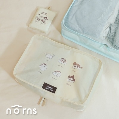 NORNS 樂恩仕 - 蠟筆小新可折旅行收納包(M-好朋友-棕)