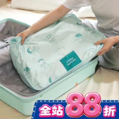NORNS 樂恩仕 - 蠟筆小新可折旅行收納包(L-悠閒時刻-綠) image