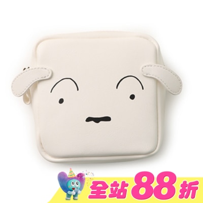 NORNS 樂恩仕 - 蠟筆小新皮革小方包(小白大臉)