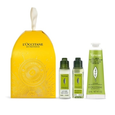L OCCITANE L’OCCITANE 歐舒丹 普羅旺斯童話馬鞭草節慶彩球[沐浴膠35ml+身體乳35ml+護手乳30ml]-專櫃公司貨