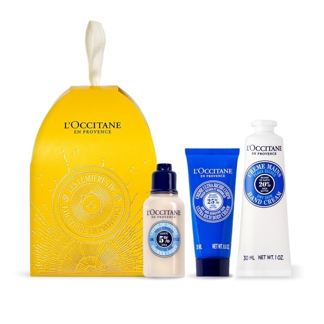 L’OCCITANE 歐舒丹 普羅旺斯童話乳油木節慶彩球[沐浴膠35ml+身體霜20ml+護手霜30ml]-專櫃公司貨