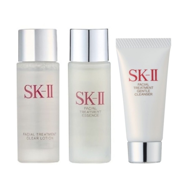 【SK-II】青春露30ml+亮采化妝水30ml+全效活膚潔面乳20g 公司貨
