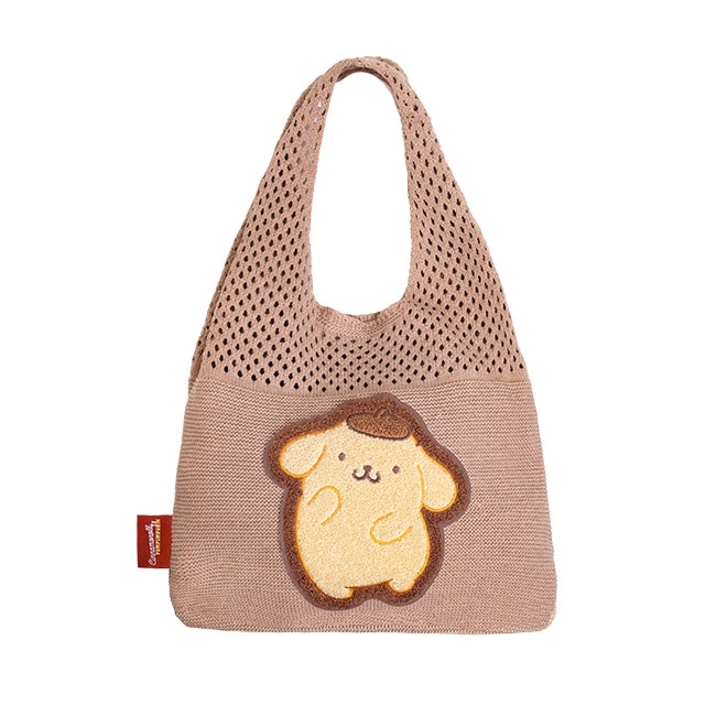 呆萌布丁狗針織肩背袋