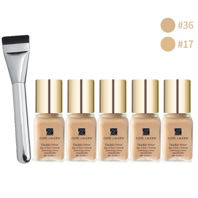 ESTEE LAUDER雅詩蘭黛 粉持久完美持妝粉底SPF10/PA++#36(7mlX5)1W2-送粉底刷-公司貨