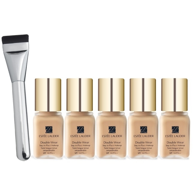 ESTEE LAUDER 雅詩蘭黛 粉持久完美持妝粉底SPF10/PA++#17(7mlX5)1W1-送粉底刷-公司貨