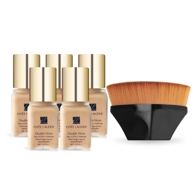 ESTEE LAUDER 雅詩蘭黛 粉持久完美持妝粉底SPF10/PA++#17(7mlX5)1W1-送粉底刷-公司貨