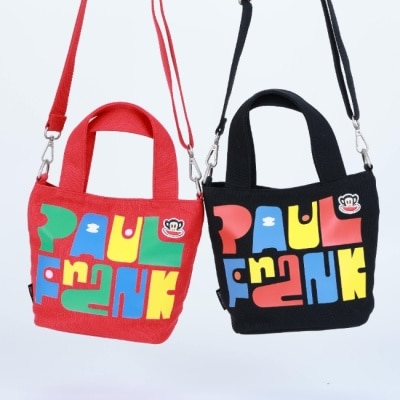 PAULFRANK - Paul Frank 彩色字母帆布兩用包-紅