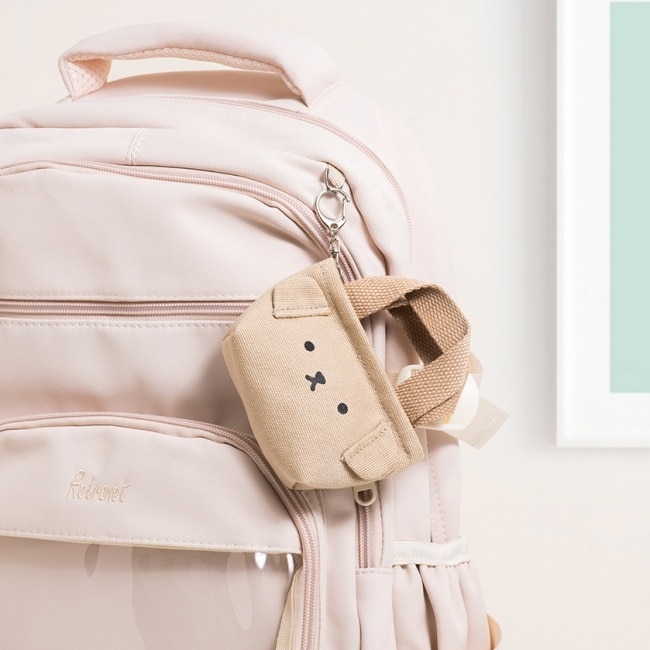 Miine 萌熊零錢包吊飾-卡其色