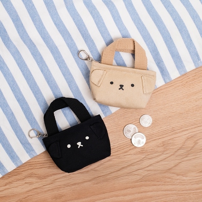 Miine 萌熊零錢包吊飾-卡其色