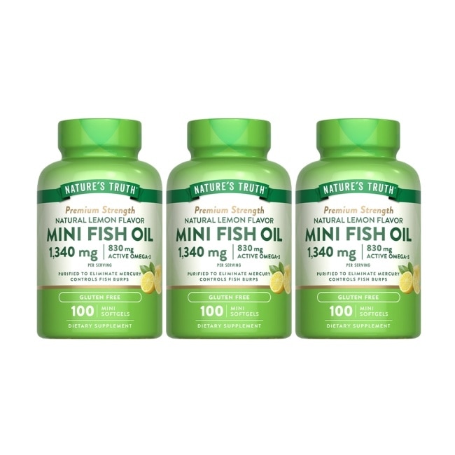 綠萃淨 超濃縮魚油迷你軟膠囊x3瓶組(100粒/瓶)