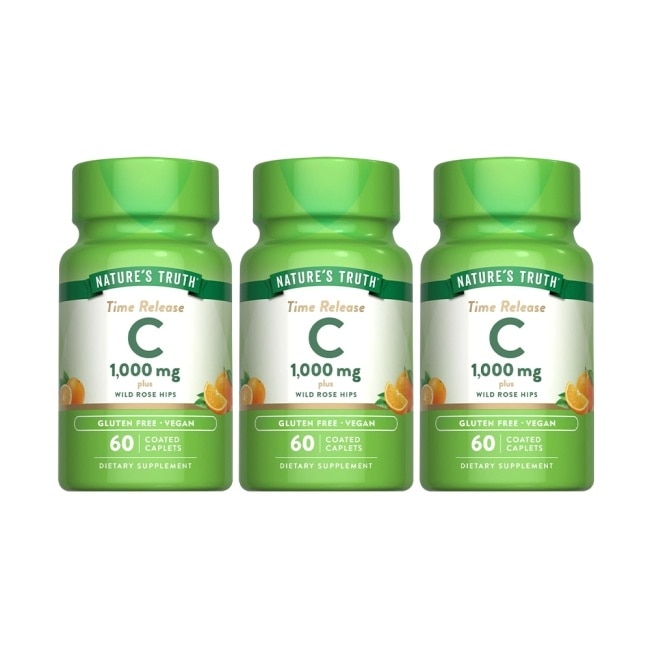 綠萃淨 釋放型維生素C-1000mg複方錠x3瓶組(60錠/瓶)