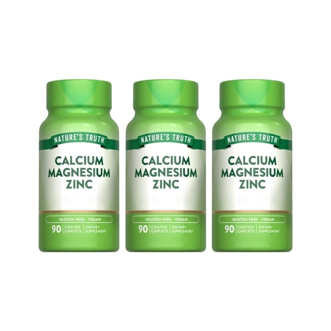 綠萃淨 鈣鎂鋅活力複合錠x3瓶組(90錠/瓶)