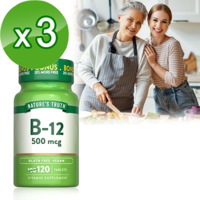 Nature`s Truth綠萃淨 綠萃淨 維生素B12 500mcg複方錠x3瓶組(120錠/瓶)