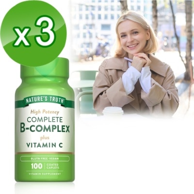 Nature`s Truth綠萃淨 綠萃淨 綜合B群+C plus 鈣活力錠x3瓶組(100錠/瓶)