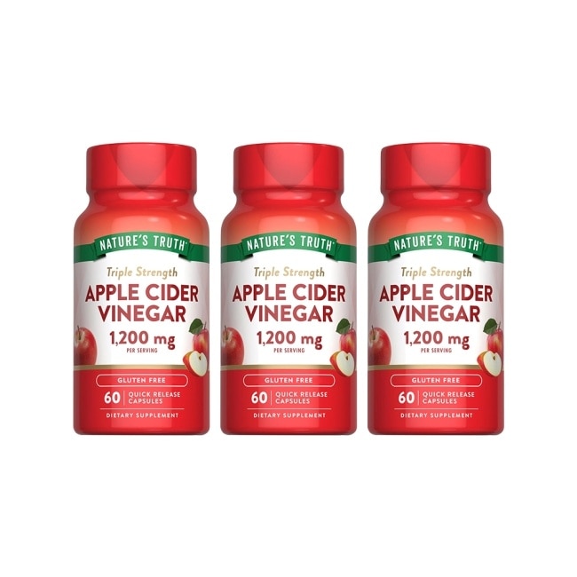 綠萃淨 特級蘋果醋窈窕膠囊x3瓶組(60粒/瓶)