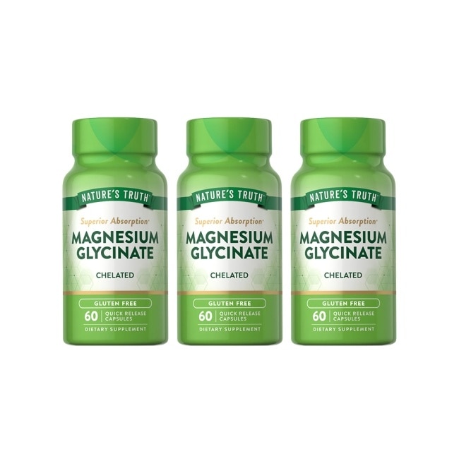 綠萃淨 卓越甘胺酸鎂膠囊x3瓶組(60粒/瓶)