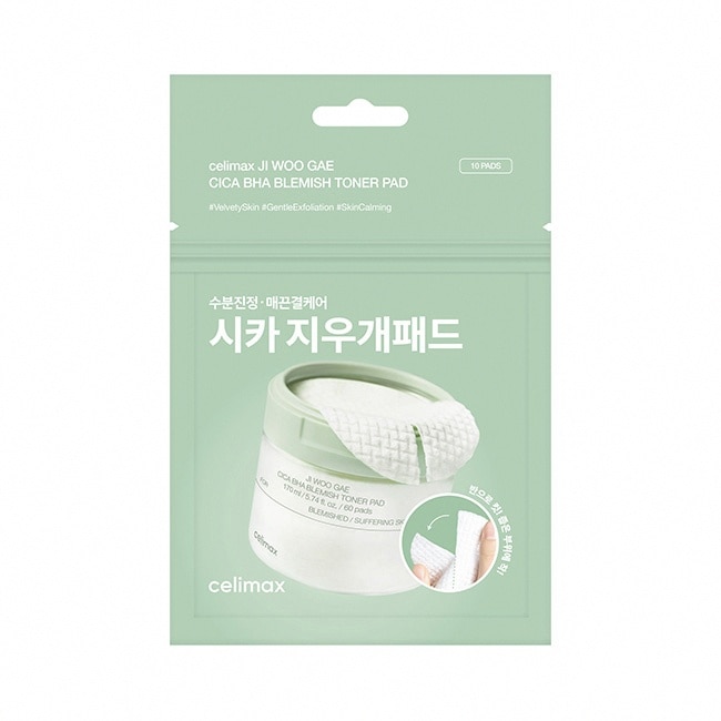 Celimax CICA積雪草BHA舒緩修護淨膚棉片10pcs
