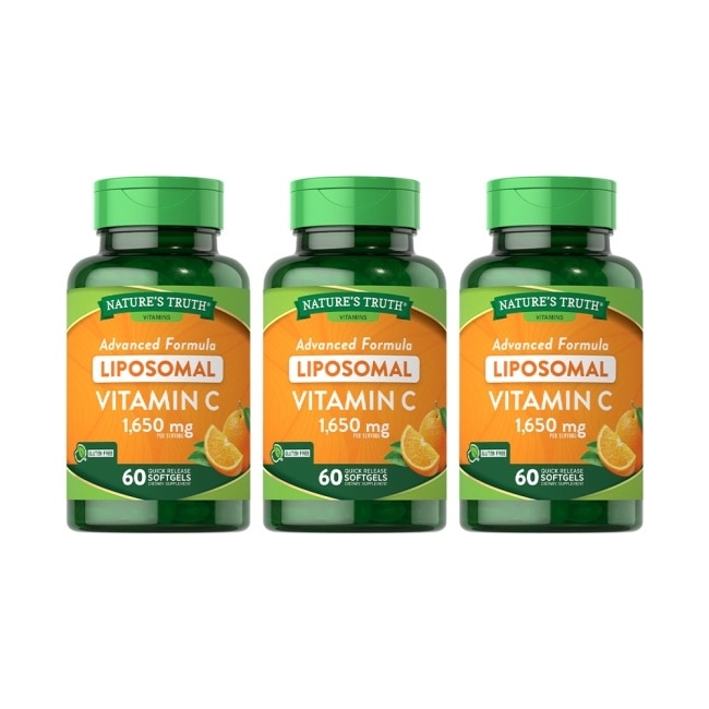 綠萃淨 磷脂體維生素C軟膠囊x3瓶組(60粒/瓶)