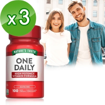Nature`s Truth綠萃淨 綠萃淨 每日綜合維生素錠(D3升級)x3瓶組(100錠/瓶)